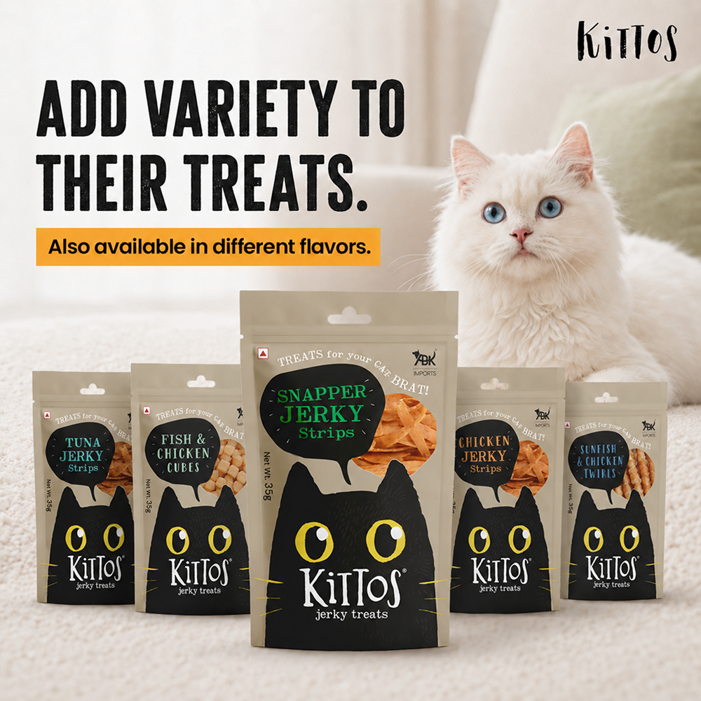 Kittos Purr Fect Snapper Jerky Strips Cat Treats Cats-Treats & Others Kittos