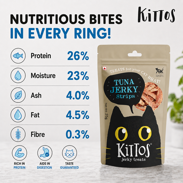 Kittos Purr Fect Tuna Jerky Strips Cat Treats