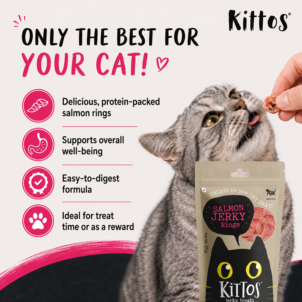Kittos Purr Fect Salmon Rings Cat Treats Cats-Treats & Others Kittos