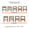 FurryLiving Linea Adjustable Elevated Raised Feeder with 2 Bowls for Dogs and Cats (Dark Brown) Both-Bowls & Feeders FurryLiving Dropship