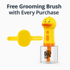 Talking Dog Club Oh Duck Shampoo Dispenser Spray with Free Bath brush for Dogs and Cats (Yellow) Both-Grooming Supplies Talking Dog Club Dropship