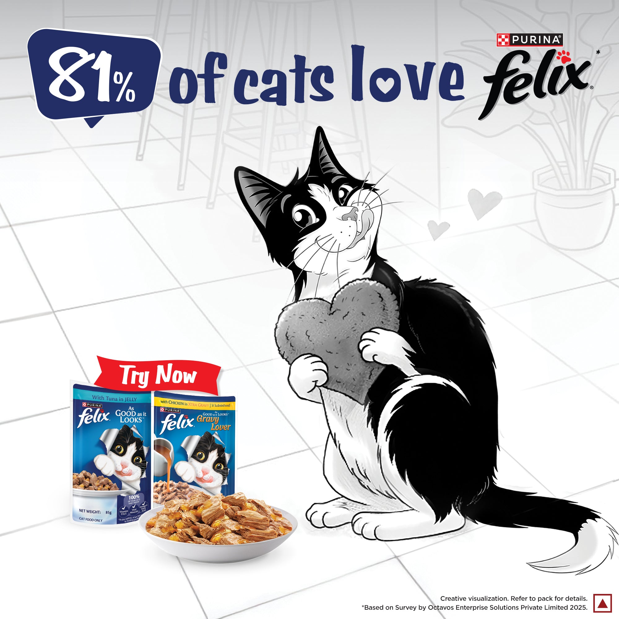 Purina Felix with Tuna in Jelly Adult Complete and Balanced Cat Wet Food Cats-Wet Food Felix