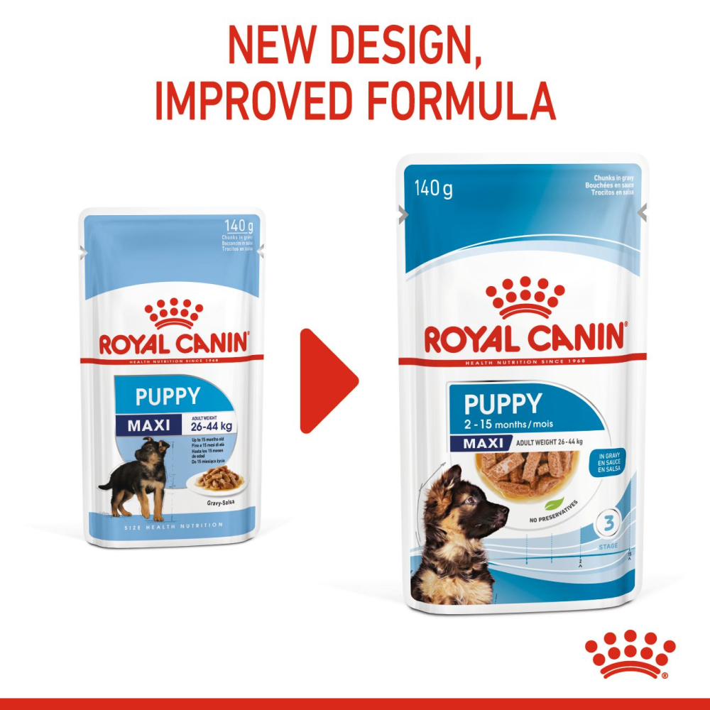 Henlo Baked Puppy Dry Food and Royal Canin Maxi Puppy Wet Food Combo