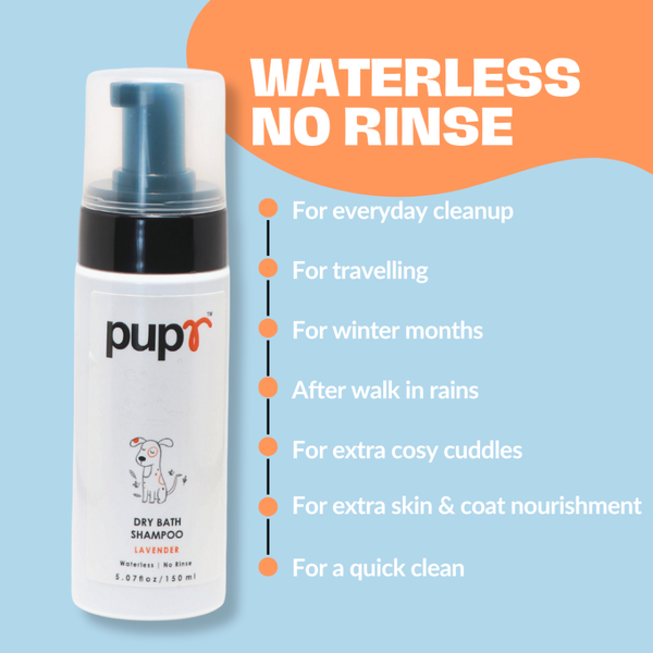 Pupr Dry Bath Lavender Flavoured Shampoo for Dogs