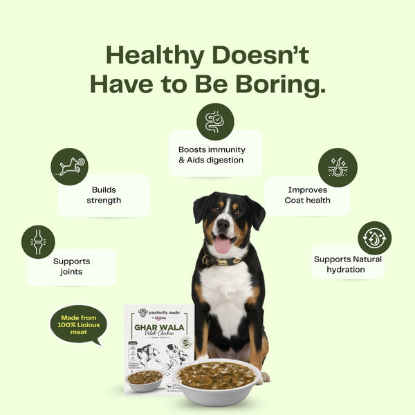 Pawfectly Made By Licious Ghar Wala Palak Chicken Adult Dog Wet Food