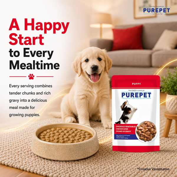 Purepet Chicken & Vegetable Chunks in Gravy Puppy Dog Wet Food