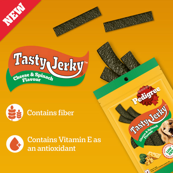 Pedigree Cheese & Spinach Tasty Jerky Dog Treats