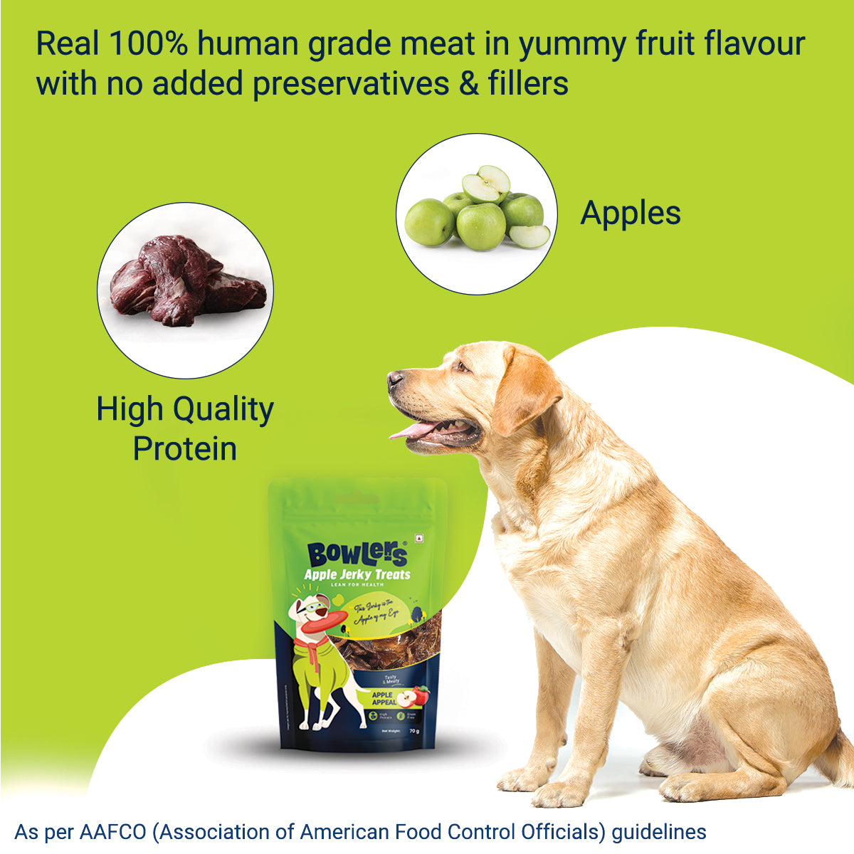 Bowlers Apple Jerky Dog Treats Dog Treats + Others Bowlers