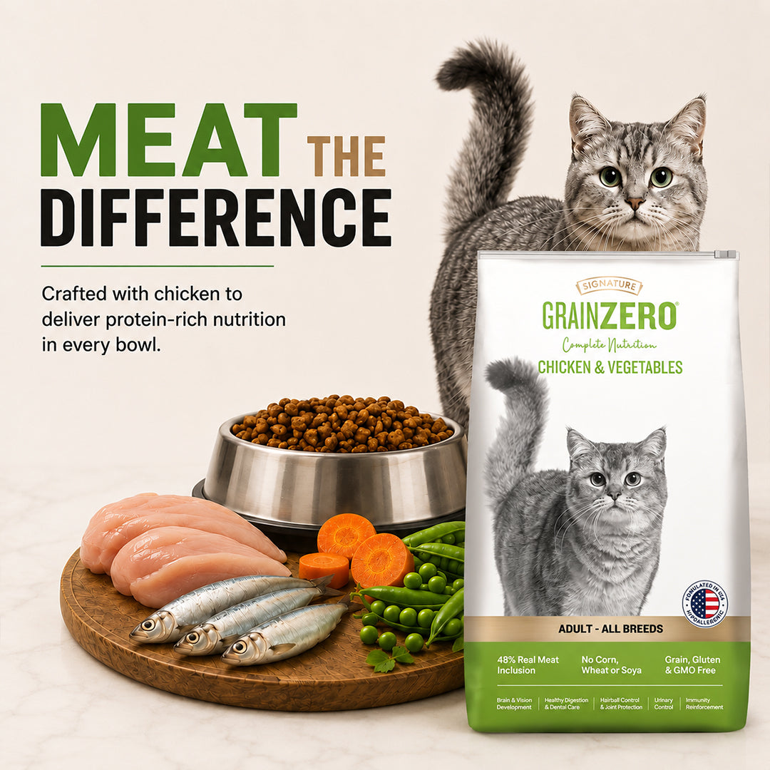 Signature Grain Zero Chicken & Vegetable Adult Cat Dry Food For All Breed