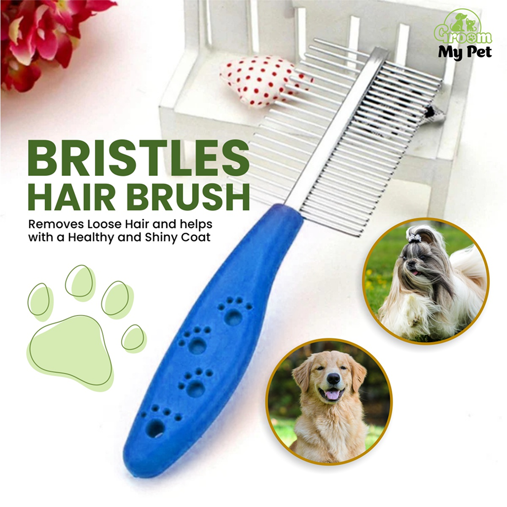 Groom My Pet Double Side Steel Comb for Dogs and Cats (Blue) Both-Grooming Supplies Groom My Pet Dropship