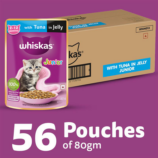 Whiskas Tuna in Jelly Kitten Cat Wet Food (80g)