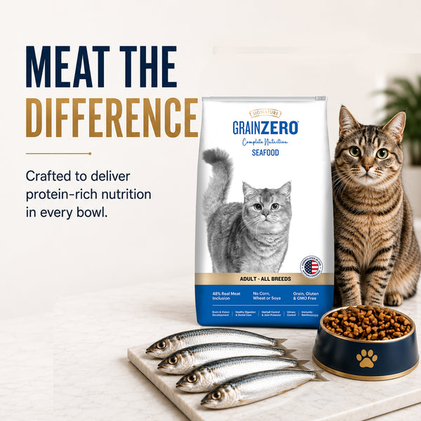 Signature Grain Zero Seafood Adult Cat Dry Food For All Breed