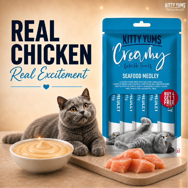 Kitty Yums Seafood Medley Creamy Cat Treat