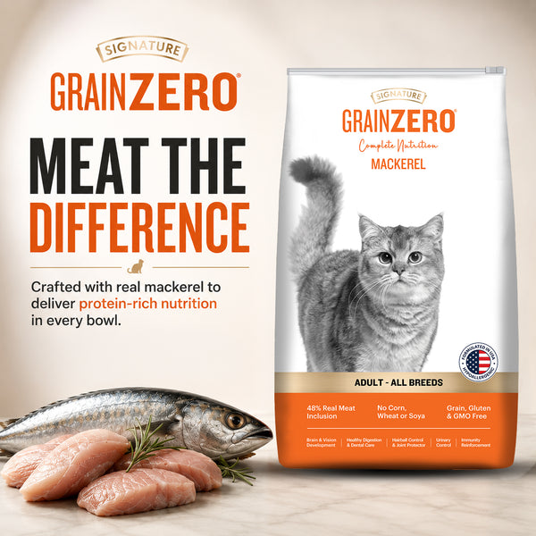 Signature Grain Zero Mackerel Adult Cat Dry Food For All Breed