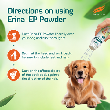 Himalaya Erina EP Flea and Tick Powder for Dogs and Cats