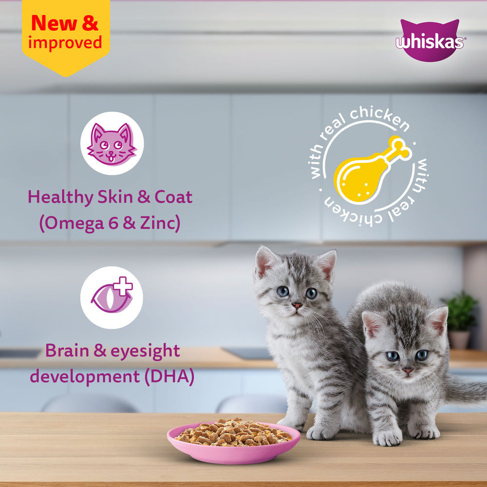 Whiskas Chicken in Gravy Meal Kitten Wet Food Cats-Wet Food Whiskas