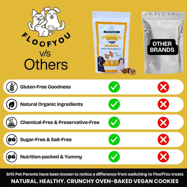 FloofYou Oven Baked Peanut Butter & Banana Dog Treats