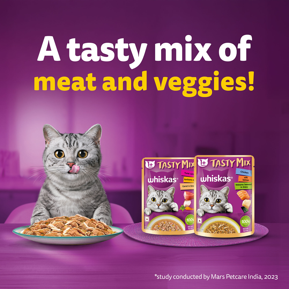 Whiskas Chicken With Salmon Wakame Seaweed in Gravy Tasty Mix Adult Cat Wet Food Cats-Wet Food Whiskas