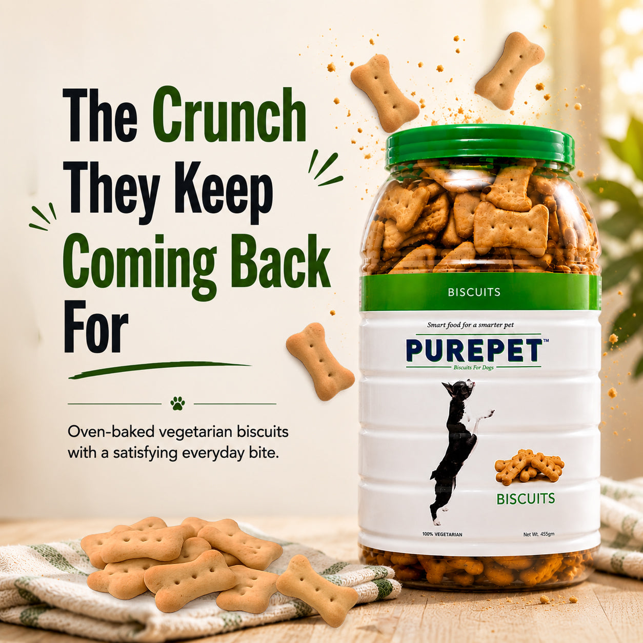 Purepet 100% Vegeterian Biscuit Dog Treats Dog Treats + Others Purepet