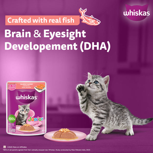 Whiskas Junior Salmon in Jelly Flavour Kitten (2-12 months) Cat Wet Food