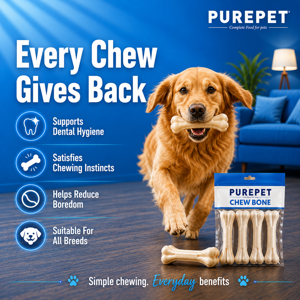 Purepet Chew Bone Dog Treats Dog Treats + Others Purepet