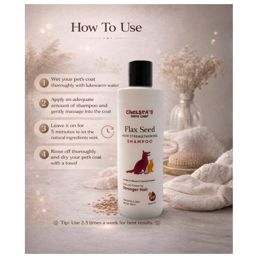 Dr. Chelsea’s Flax Seed Hair Strengthening Shampoo for Dogs & Cats Both-Grooming Supplies Dr. Chelsea's Dropship
