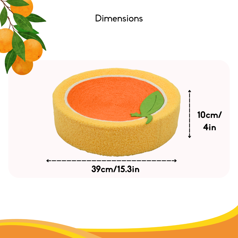 FurryLiving Orange Bed & Scratcher Mat for Cats (Orange) Cats-Bedding, Mats & Travel Supplies FurryLiving Dropship