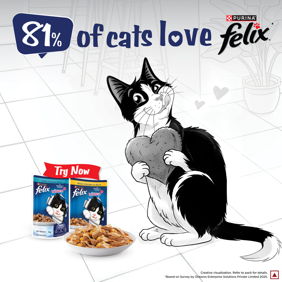 Purina Felix with Tuna in Jelly Complete and Balanced Kitten Wet Food Cats-Wet Food Felix