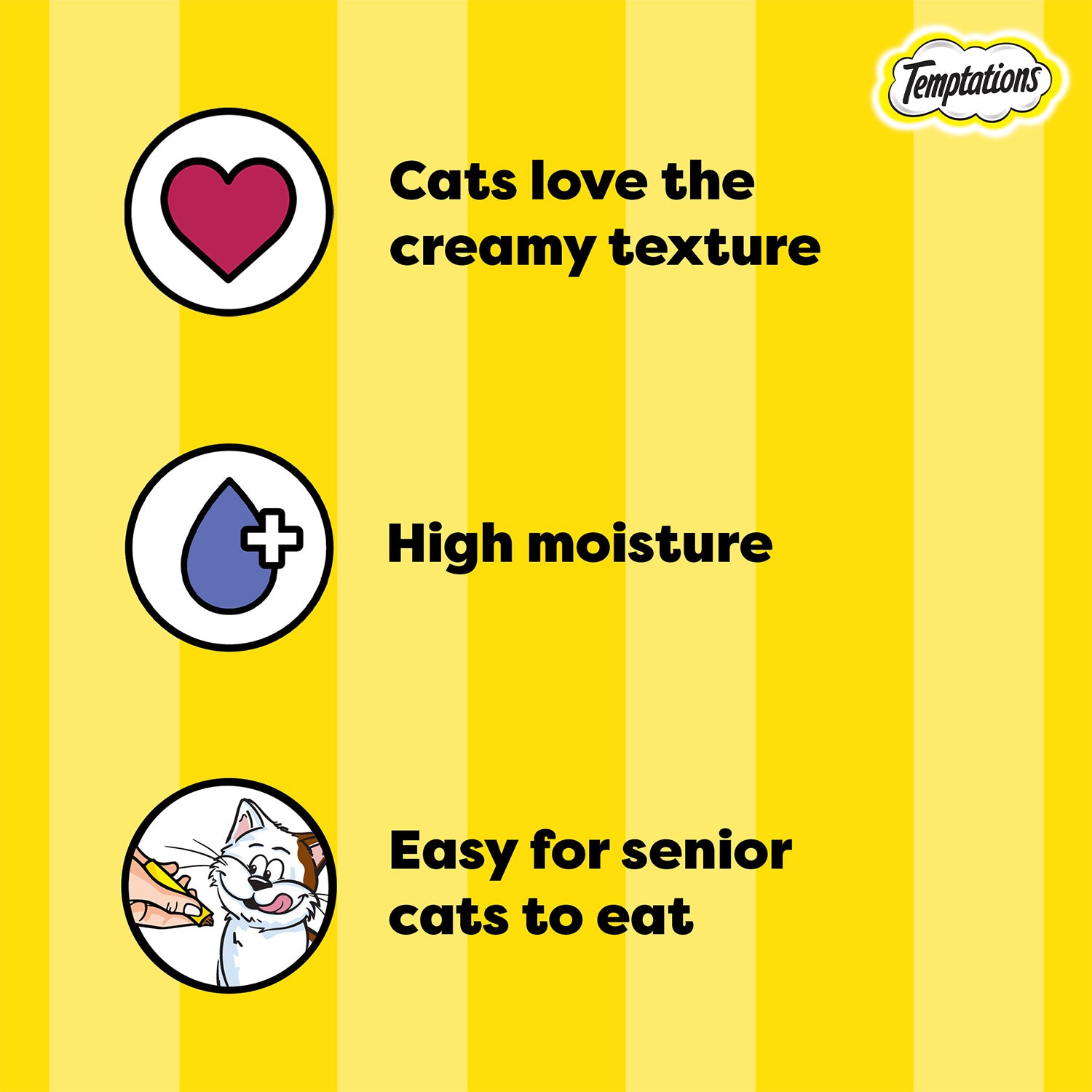 Temptations Creamy Purrrr ee Chicken & Tuna Cat Treats Cats-Treats & Others Temptations