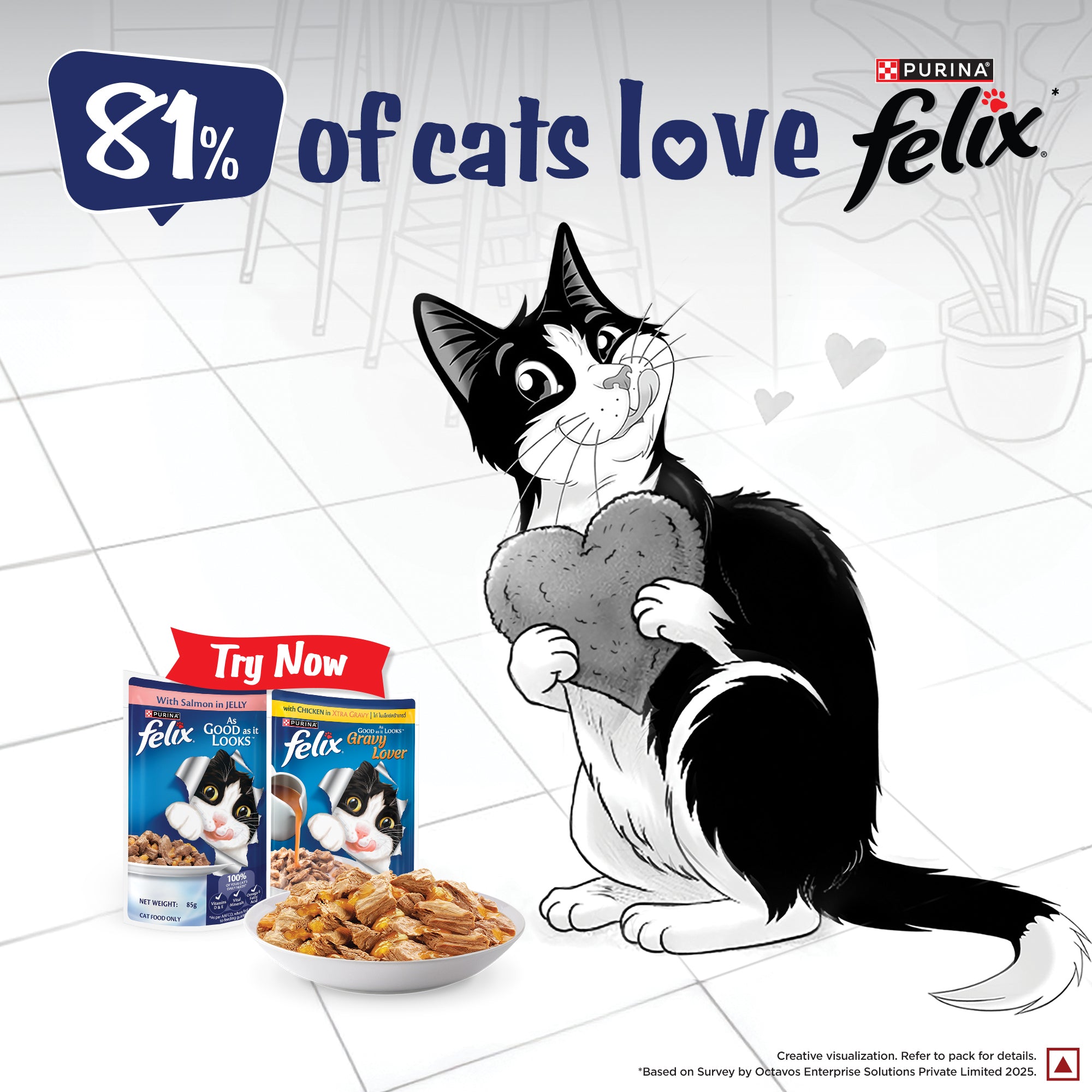 Purina Felix with Salmon in Jelly Adult Complete and Balanced Cat Wet Food Cats-Wet Food Felix