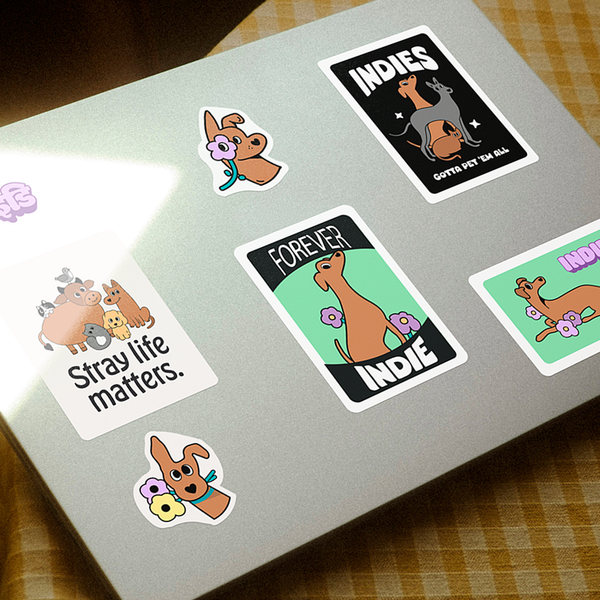 thePack Indie Dog Stickers