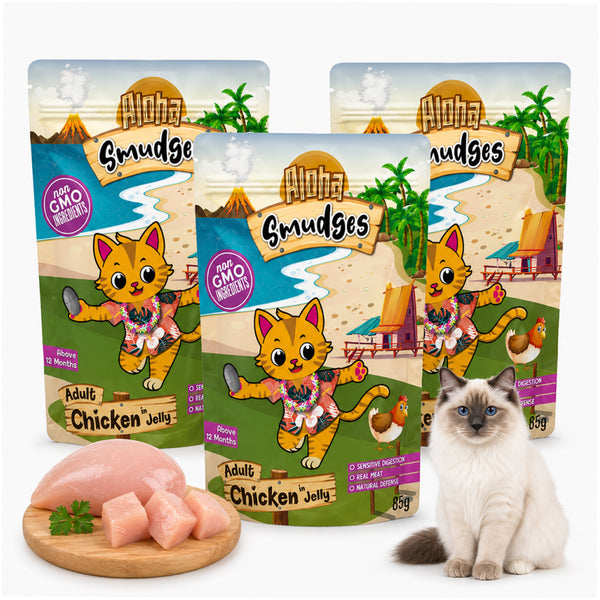 Aloha Smudges Ocean Fish and Salmon in Jelly Adult Cat Wet Food