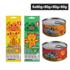 Smudges Tuna Flakes Shrimp & Pumpkin and Chicken Salmon Wet Food and Chicken & Cheese and Chicken Treat Combo Adult Cat Cats-Wet Food Smudges 7x80g+2x60g