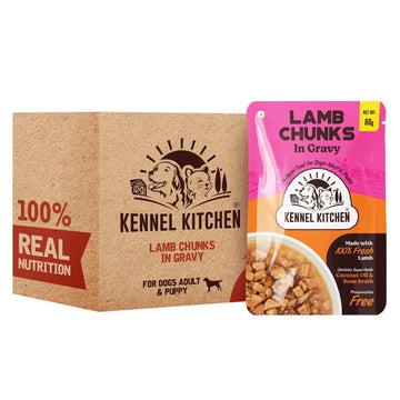 Kennel Kitchen Lamb Chunks in Gravy Puppy & Adult Dog Wet Food (All Life Stage)