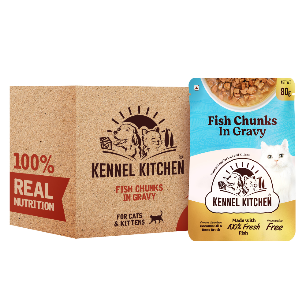 Kennel Kitchen Fish Chunks in Gravy Kitten and Adult Cat Wet Food (All Life Stage)