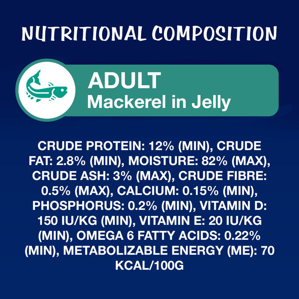 Purina Felix Mackerel with Jelly Complete and Balanced Adult Cat Wet Food