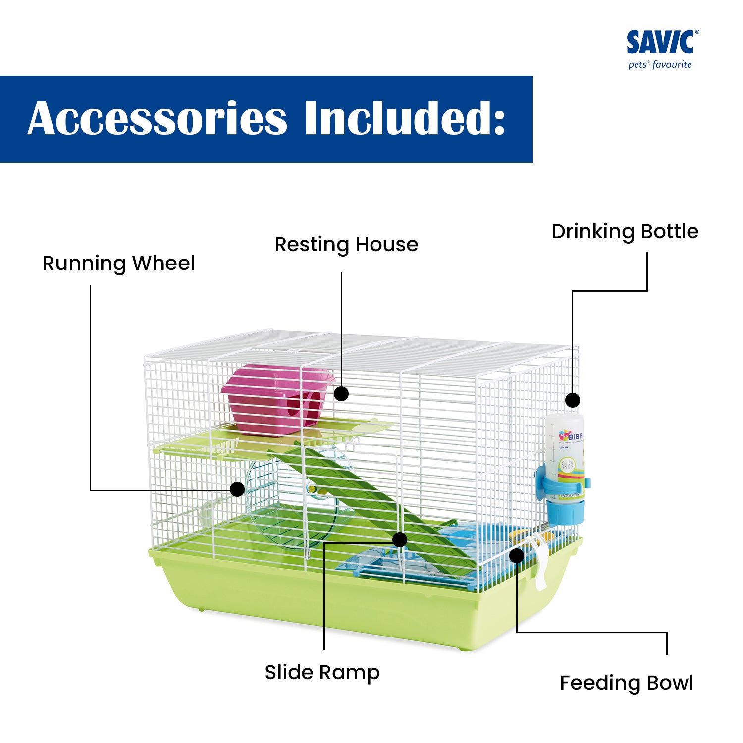 Savic Martha Triple Cage for Hamsters and Guniea Pigs Hamster & Guinea pigs Savic