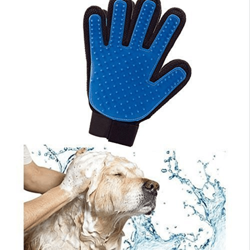 Kiki N Pooch True Touch Grooming Gloves for Dogs and Cats (Red)