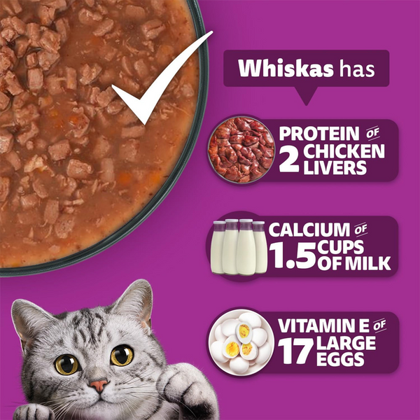 Whiskas Chicken with Salmon in Jelly Adult Cat Wet Food