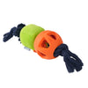 Joyser Cageball Rubber Ball with Duck for Dogs (Yellow/Blue) Dogs-Toys Joyser