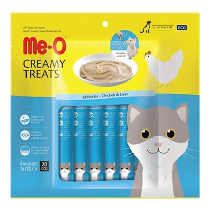 Me O Creamy Chicken & Liver, Salmon and Bonito Cat Treat Combo