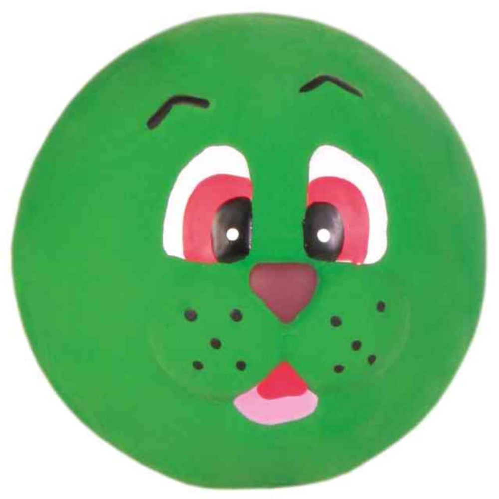 Trixie Animal Faces Latex Ball Toy for Dogs (Green)