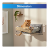 Furrlovers Wall Mounted Perch with Scratching Post & Plush Cushion for Cats (Grey) Cats-Toys Furrlovers Dropship