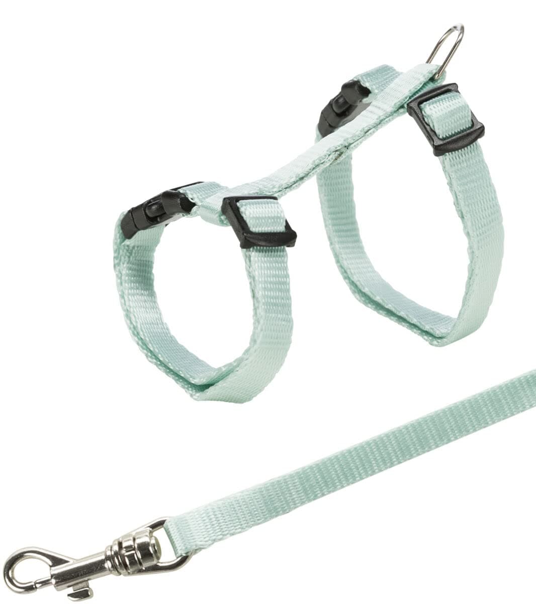 Trixie Harness with Leash for Kittens (Pastel Green) Cats-Collar, Leashes, harnesses Trixie 7-12in Girth