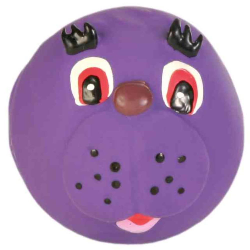 Trixie Animal Faces Latex Ball Toy for Dogs (Purple)