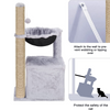 Furrlovers Plush Activity Cat Tree with Condo, Hammock & Jute Rope Scratching Posts for Kittens (Grey) Cats-Toys Furrlovers Dropship