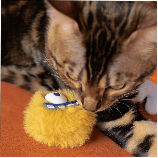 Joyser Cats Monster Plush Toy for Cats (Yellow)