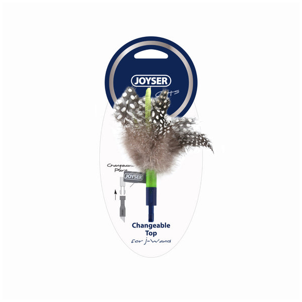 Joyser Cat Spare Feather Top for Wand Teaser for Cats (Green)