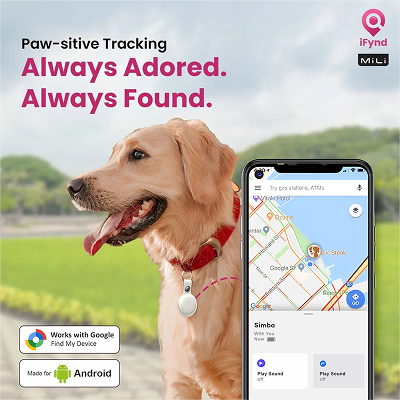 Mitag Go Anti Loss Device with Keychain for Dogs and Cats (Black) | Android