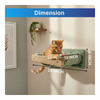 Furrlovers Wall Mounted Perch with Scratching Post & Plush Cushion for Cats (Green) Cats-Toys Furrlovers Dropship